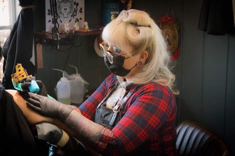 Blair Giambastiani, tattoo artist at Memento Mori Tattoo